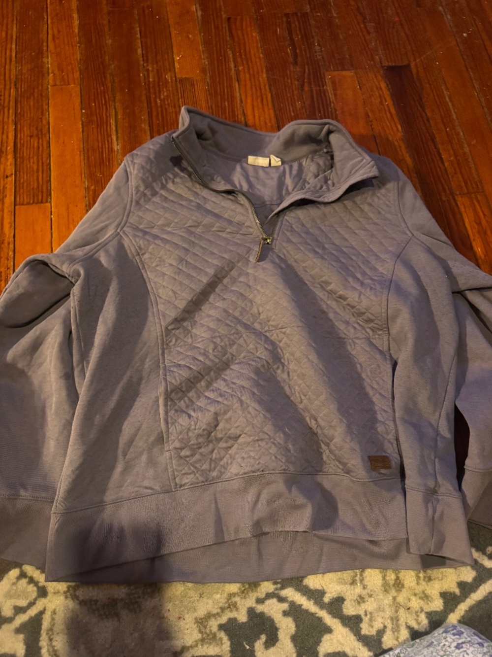 L.L. Bean Women's Quilted Half-Zip Pullover - Lavender plus size 2X